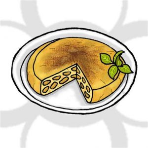 Dibujar Una Tortilla De Patatas Paso a Paso Fácil