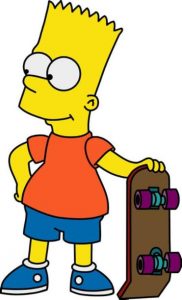 Dibujar A Bart Simpson En Patineta Fácil Paso a Paso