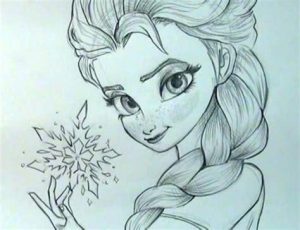 Dibuja A Elsa Frozen Fácil Paso a Paso