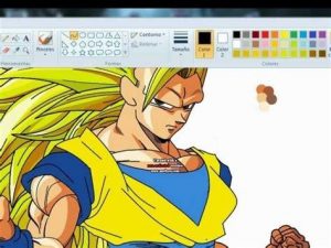 Dibuja A Goku En Paint Paso a Paso Fácil