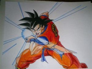 Dibuja A Goku Haciendo El Kamehameha Fácil Paso a Paso