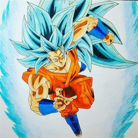 Dibuja A Goku Ssj Azul Fácil Paso a Paso