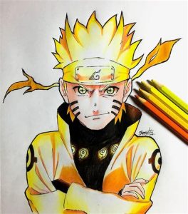 Dibujar A Naruto Modo Kurama Paso a Paso Fácil