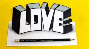 Cómo Dibujar Amor En 3D Paso a Paso Fácil