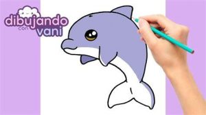 Cómo Dibujar Bebe Un Delfin Kawaii Fácil Paso a Paso