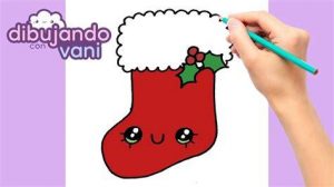 Dibuja Calcetines De Navidad Paso a Paso Fácil