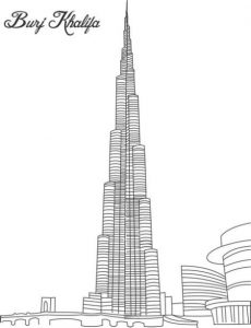 Cómo Dibujar El Burj Khalifa Paso a Paso Fácil