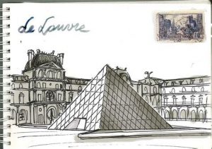 Dibujar El Museo De Louvre Fácil Paso a Paso