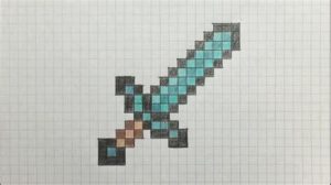 Cómo Dibujar Espada De Minecraft Paso a Paso Fácil