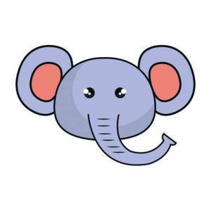 Cómo Dibujar La Cabeza De Un Elefante Paso a Paso Fácil
