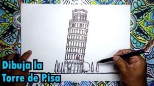 Dibujar La Torre De Pisa Paso a Paso Fácil