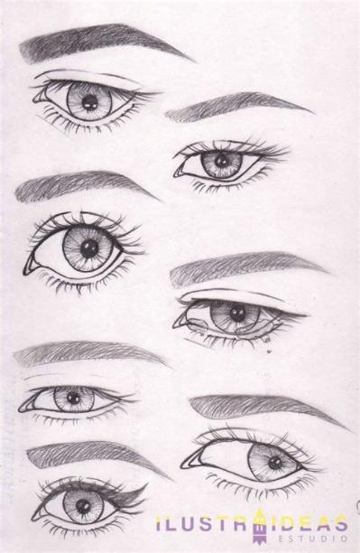 dibujos a lapiz faciles de ojos