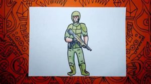 Cómo Dibujar Soldados De Guerra Fácil Paso a Paso