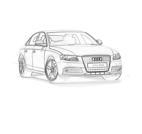 Cómo Dibujar Un Audi A4 Fácil Paso a Paso