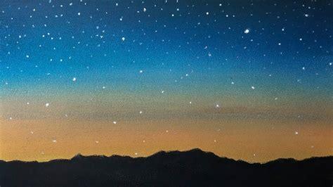 Cómo Dibujar Un Cielo Estrellado Con Colores Paso a Paso Fácil