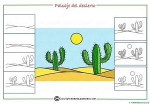 Cómo Dibuja Un Desierto Para Niños Fácil Paso a Paso