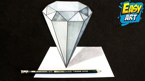 Cómo Dibuja Un Diamante En 3D Fácil Paso a Paso