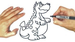 Dibujar Un Dragon Bebe Paso a Paso Fácil