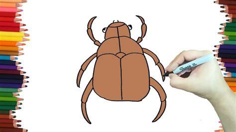 Cómo Dibujar Un Escarabajo Paso a Paso Fácil