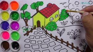 Dibujar Un Jardin Para Niños Paso a Paso Fácil