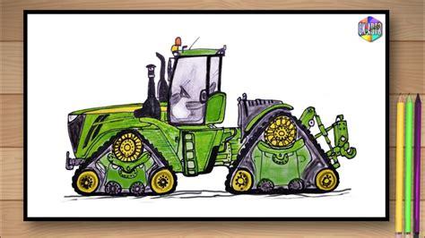 Dibuja Un Tractor John Deere Paso a Paso Fácil