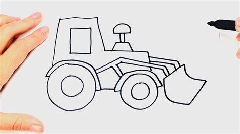 Dibuja Un Tractor Para Niños Paso a Paso Fácil
