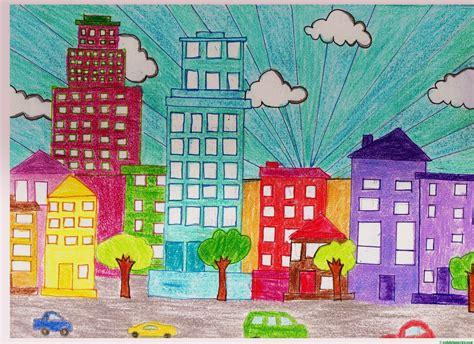 Cómo dibujar Una Ciudad Para Niños 】 Paso a Paso Muy Fácil 2023 - Dibuja  Fácil