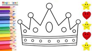 Dibujar Una Corona De Princesa Fácil Paso a Paso