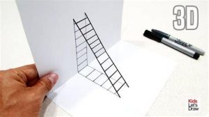 Dibujar Una Escalera 3D Fácil Paso a Paso