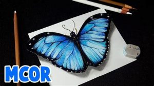 Cómo Dibujar Una Mariposa En 3D Fácil Paso a Paso