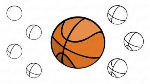 Dibujar Una Pelota De Basket Fácil Paso a Paso