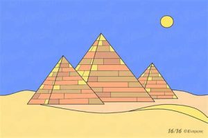 Dibuja Una Piramide De Egipto Fácil Paso a Paso
