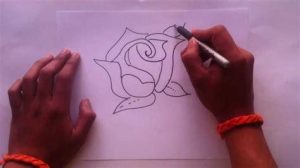 Cómo Dibujar Una Rosa De Papel Fácil Paso a Paso