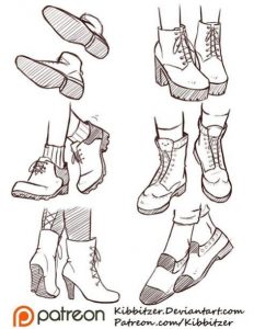 Cómo Dibuja Zapatos Anime Paso a Paso Fácil