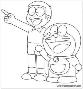 Cómo Dibuja A Doraemon Y Nobita Paso a Paso Fácil