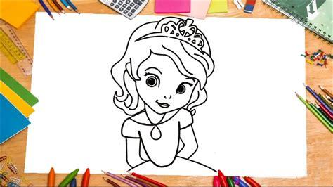 Dibujar A Princesa Sofia Paso a Paso Fácil