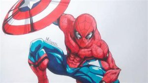 Cómo Dibujar A Spiderman Civil War Fácil Paso a Paso
