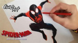 Dibuja A Spiderman Un Nuevo Universo Paso a Paso Fácil