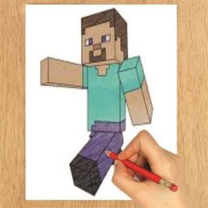 Cómo Dibuja A Un Personaje De Minecraft Fácil Paso a Paso