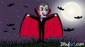 Dibuja La Cara De Dracula Paso a Paso Fácil