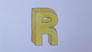 Cómo Dibuja La Letra R En 3D Fácil Paso a Paso