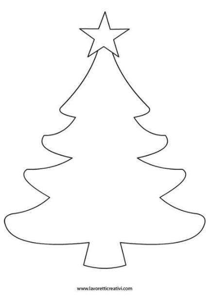 Cómo Dibuja La Silueta De Un Arbol De Navidad Paso a Paso Fácil