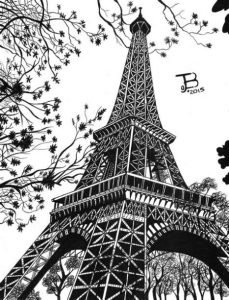 Cómo Dibuja La Torre Eiffel Par Paso a Paso Fácil