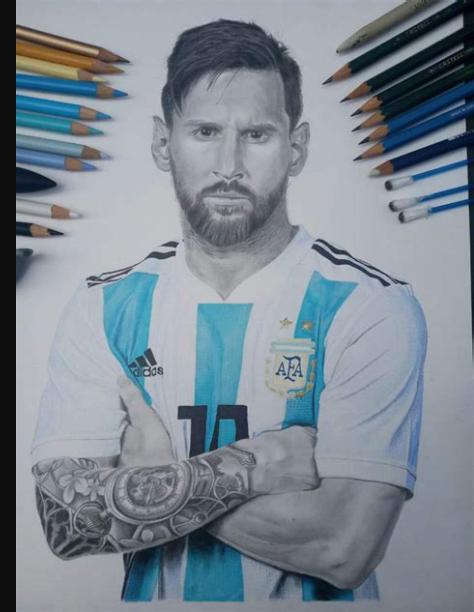 Cómo Dibuja Messi Fácil Paso a Paso