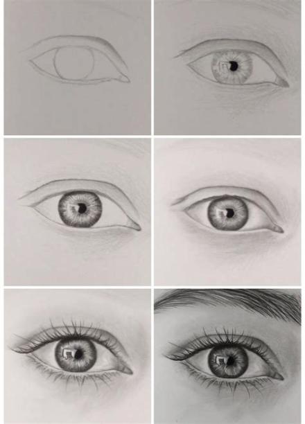 Cómo Dibuja Ojos Para Principiantes Fácil Paso a Paso