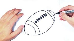 Dibujar Un Balon De Rugby Paso a Paso Fácil