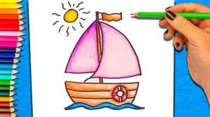 Cómo Dibuja Un Barco Para Niños Paso a Paso Fácil