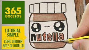 Dibuja Un Bote De Nutella Fácil Paso a Paso