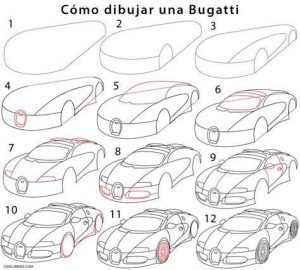 Dibujar Un Bugatti Paso a Paso Fácil