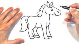 Dibujar Un Cavallo Paso a Paso Fácil